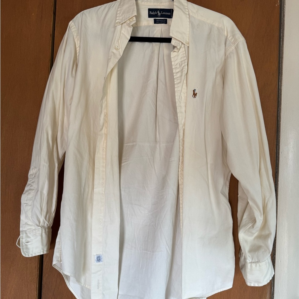 Ralph Lauren Cream Casual Button Down Shirt
